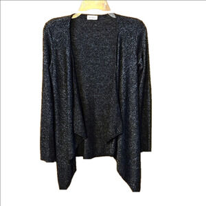 Free Kisses Open Front Waterfall Cardigan Lightweight Marled Women size Small